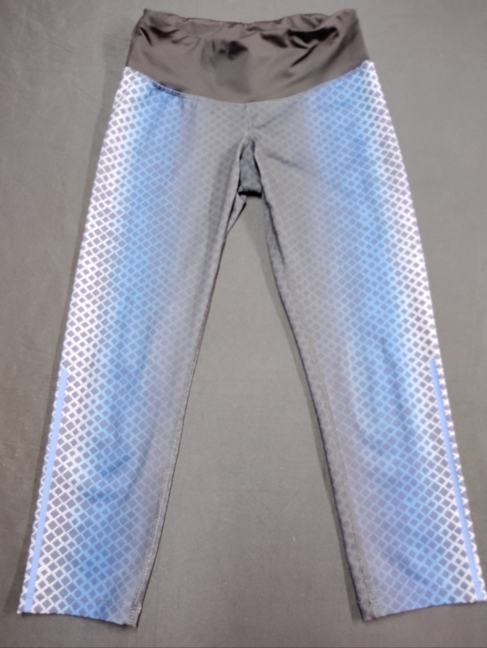Champion Blue Geometric Print Leggings with Black Waistband
